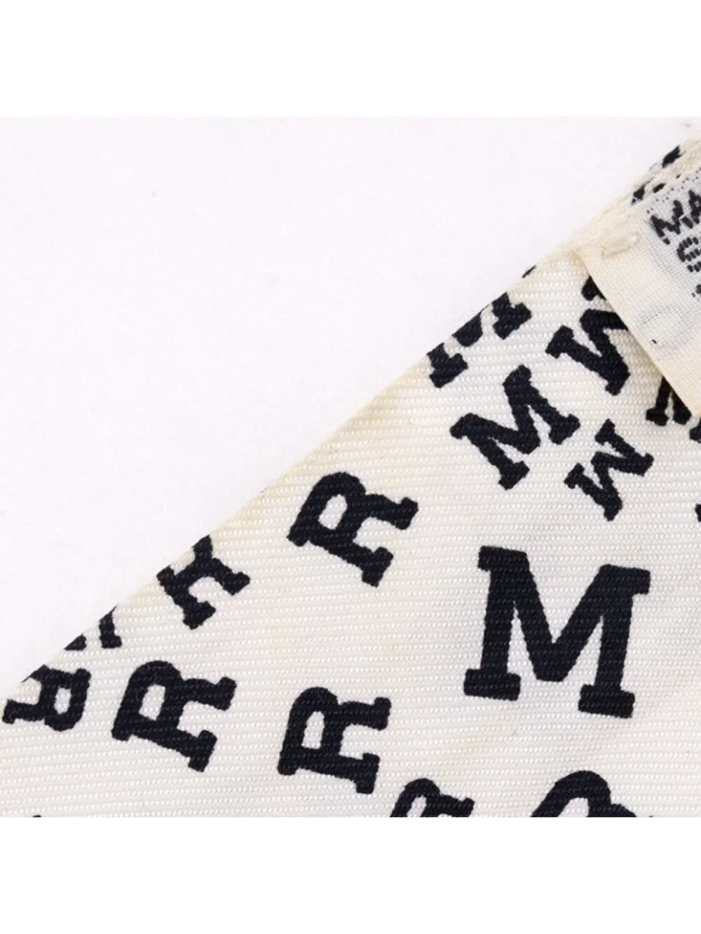 Hermes Twilly Logo Alphabet Silk White Scarf